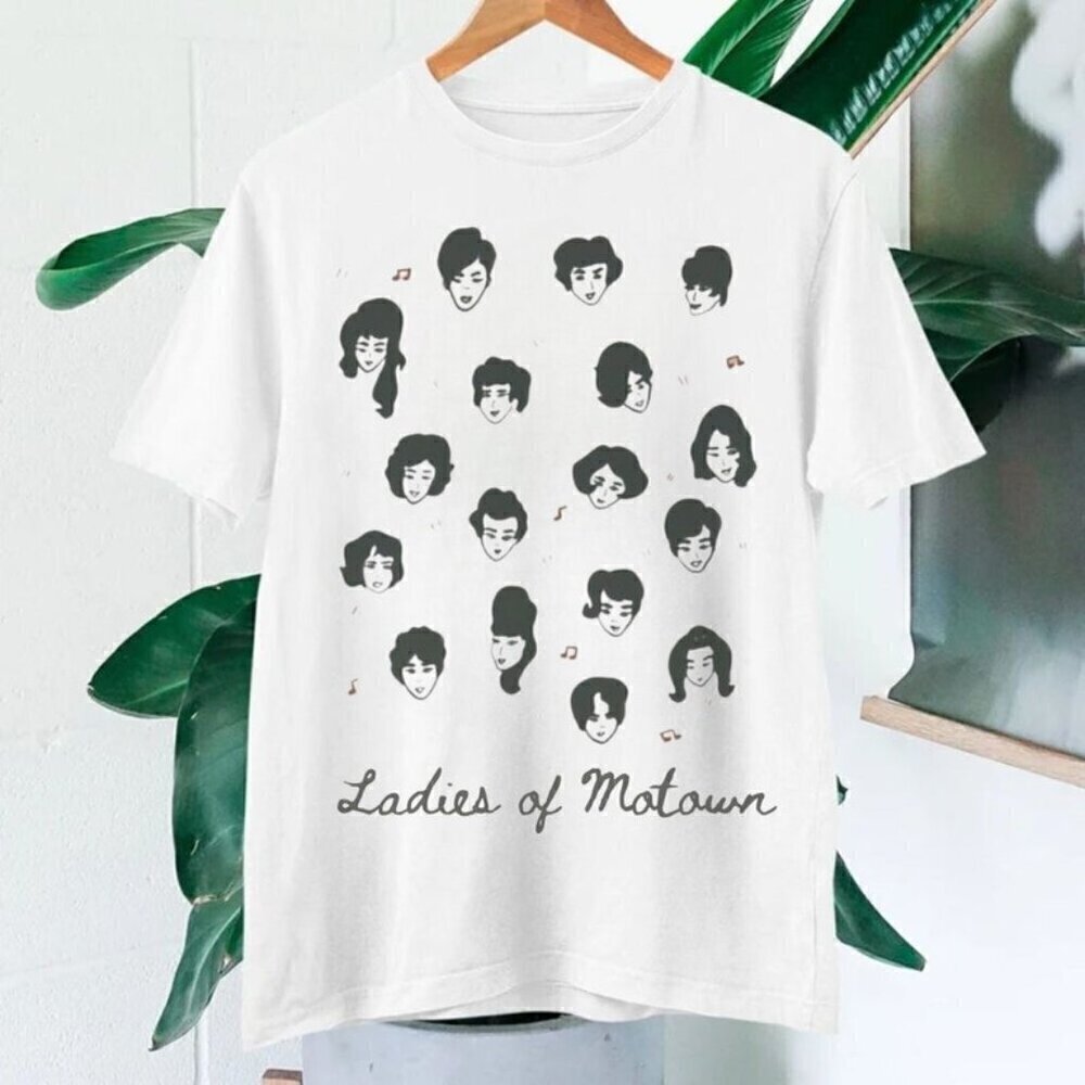 Ladies Of Motown Classic Soul Music Legends Tribute Graphic T-Shirt